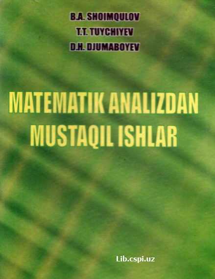 MATEMATIK ANALIZDAN MUSTAQIL ISHLAR
