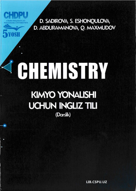 Kimyo yo'nalishi uchun ingliz tili