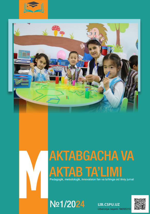 MAKTABGACHA YOSHDAGI BOLALARNING IJODIY QOBILIYATLARINI HAMDA MANTIQIY FIKRLASH KO‘NIKMALARINI RIVOJLANTIRISHDA BLUM TAKSONOMIYASIDAN FOYDALANISHNING